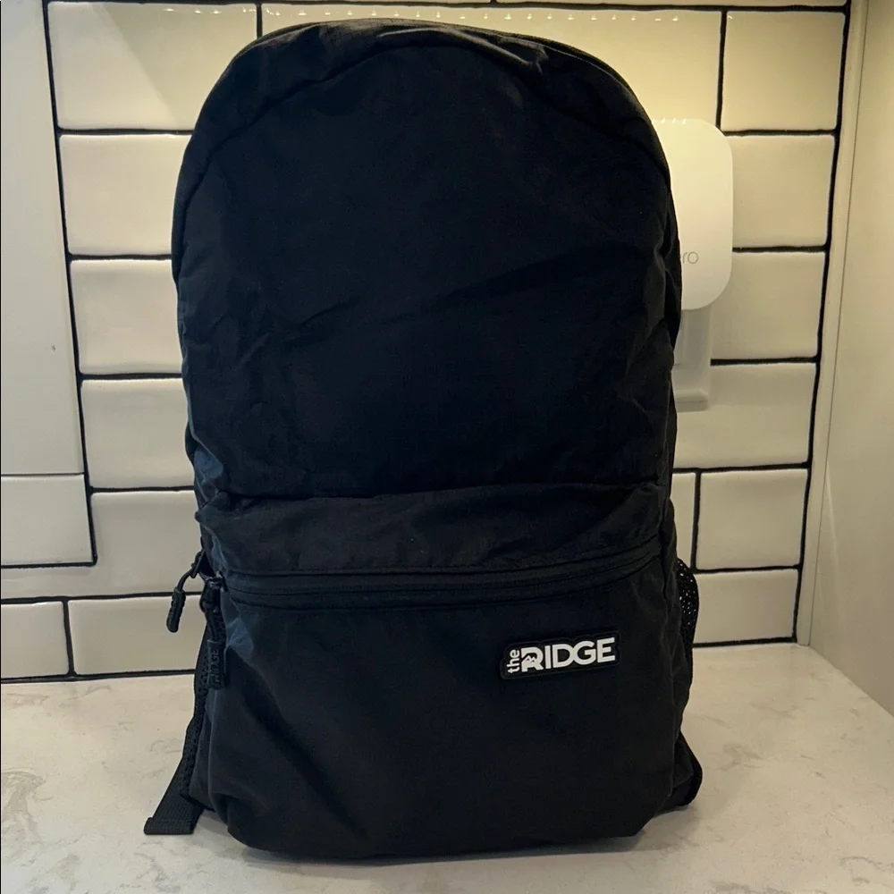 The Ridge Packable Black Ripstop Backpack